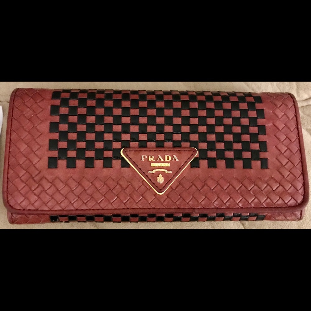 Prada Madras Long Wallet with authenticity card